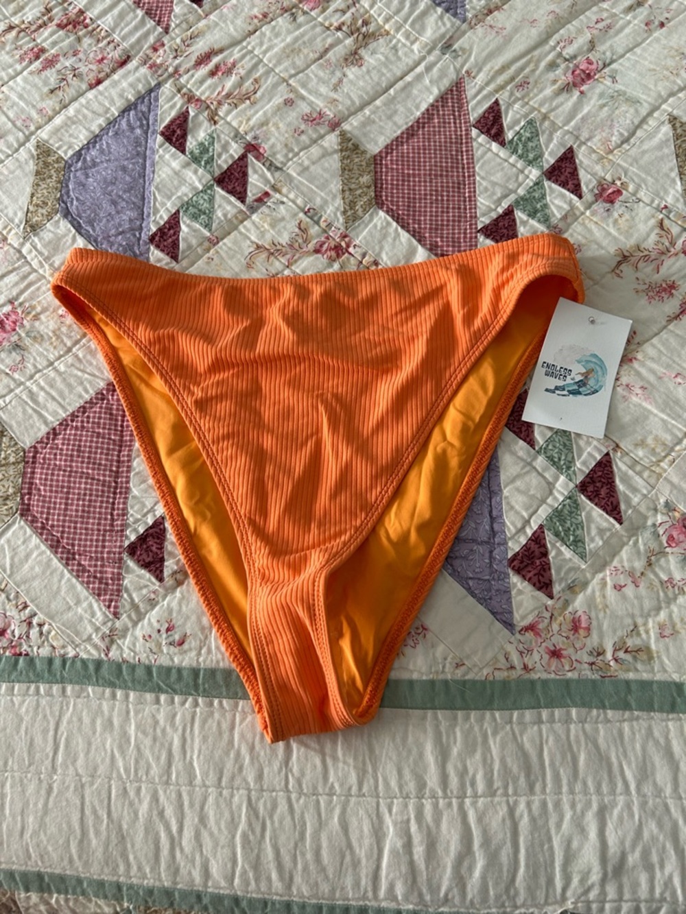 Orange dippin daisy’s bikini bottoms high waisted cheeky